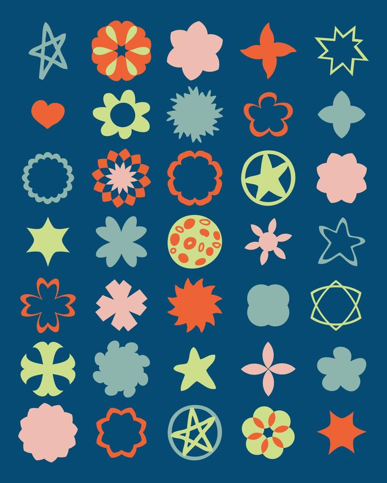 Modern minimalist swiss style poster with abstract shapes and forms. vector