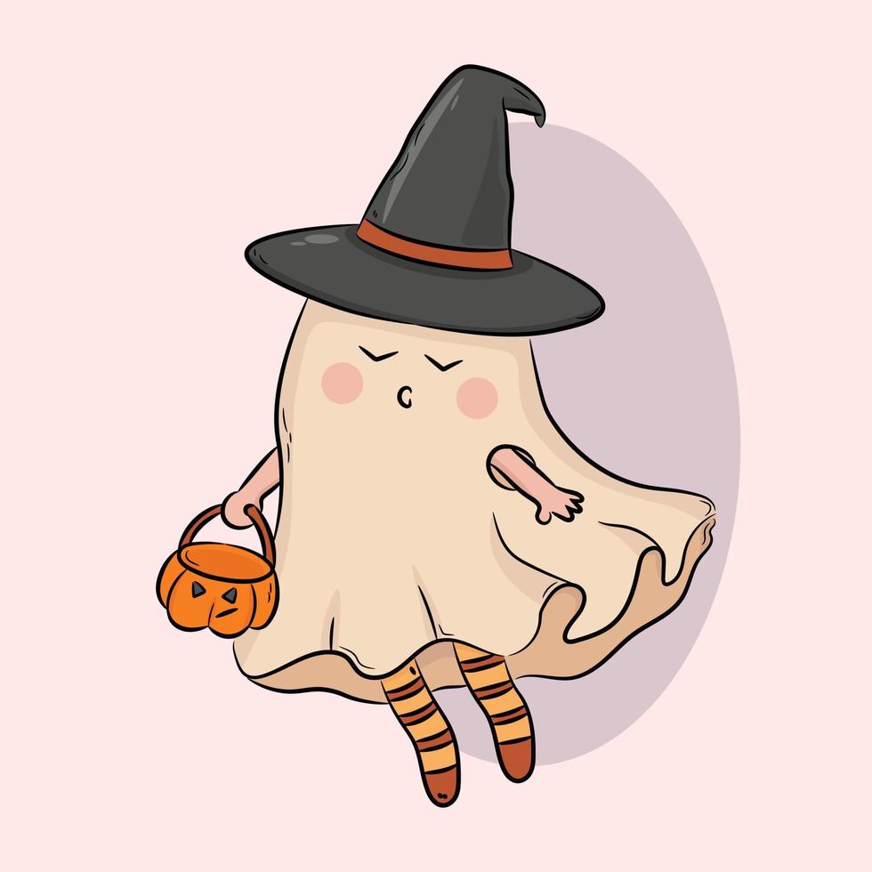 un fantasma para halloween vector