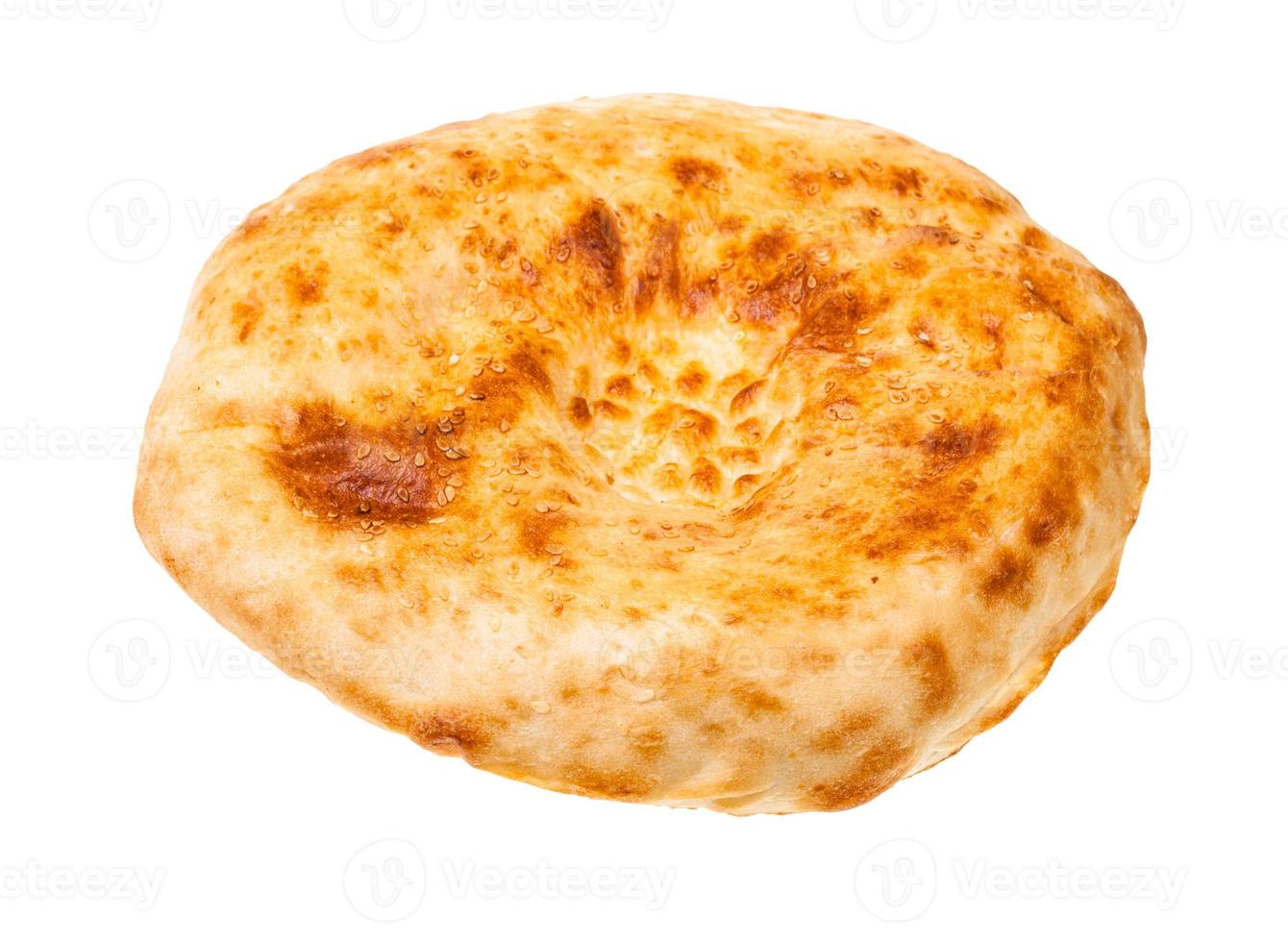 freshly baked tandoor uzbek bread non isolated photo