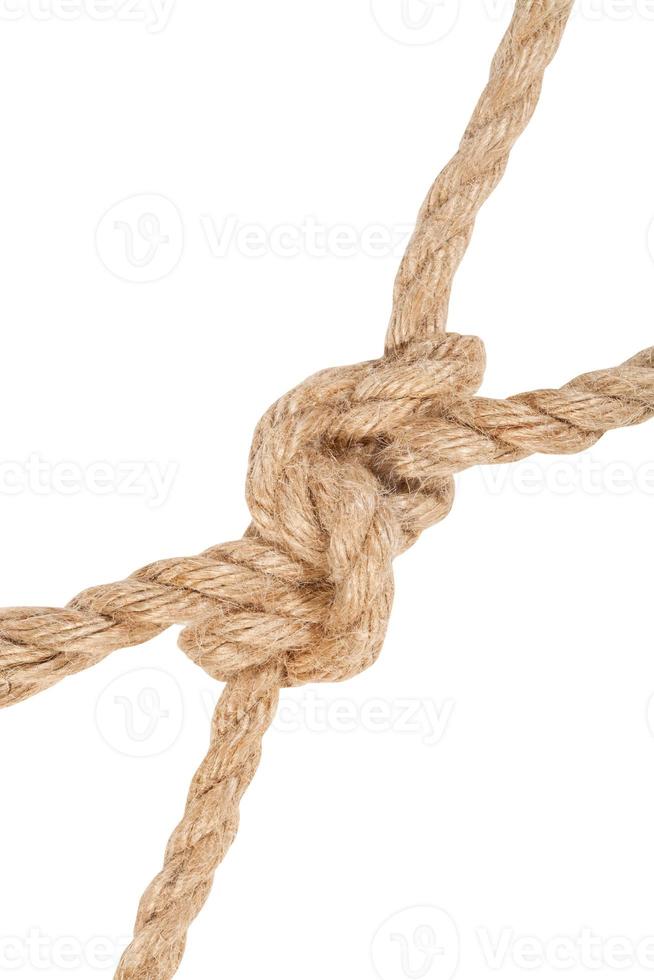 hunter's bend knot joining two ropes close up photo