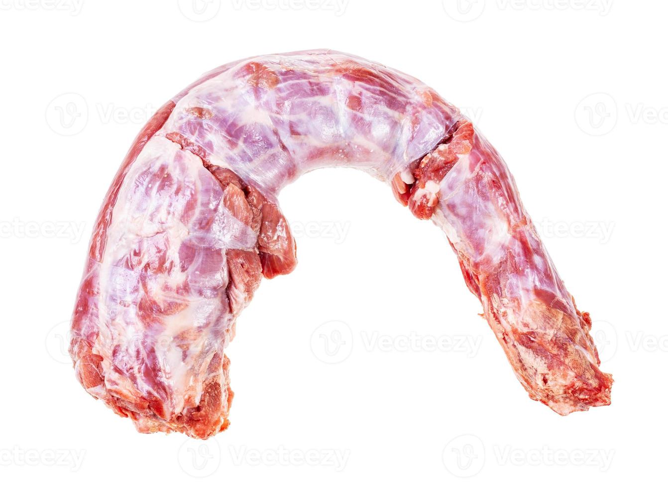 single raw Oxtail tail of cattle isolated photo