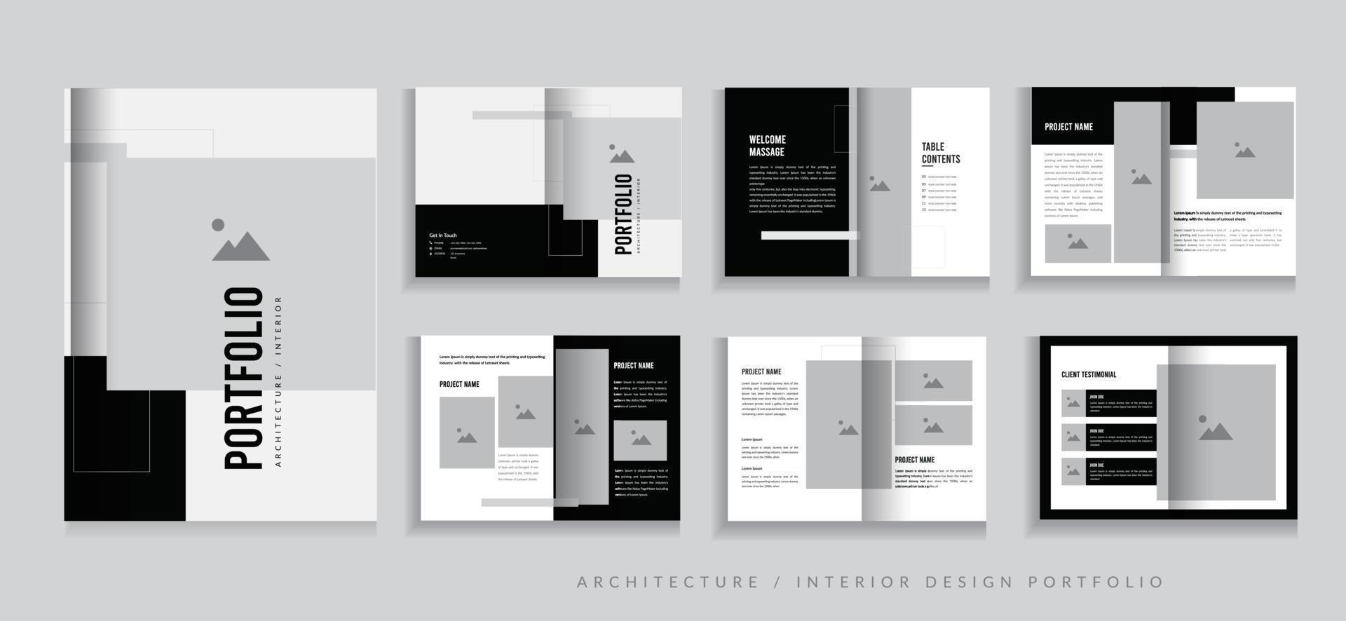 Portfolio Design Architecture Portfolio Interior Portfolio Design, Multipurpose Portfolio Design vector