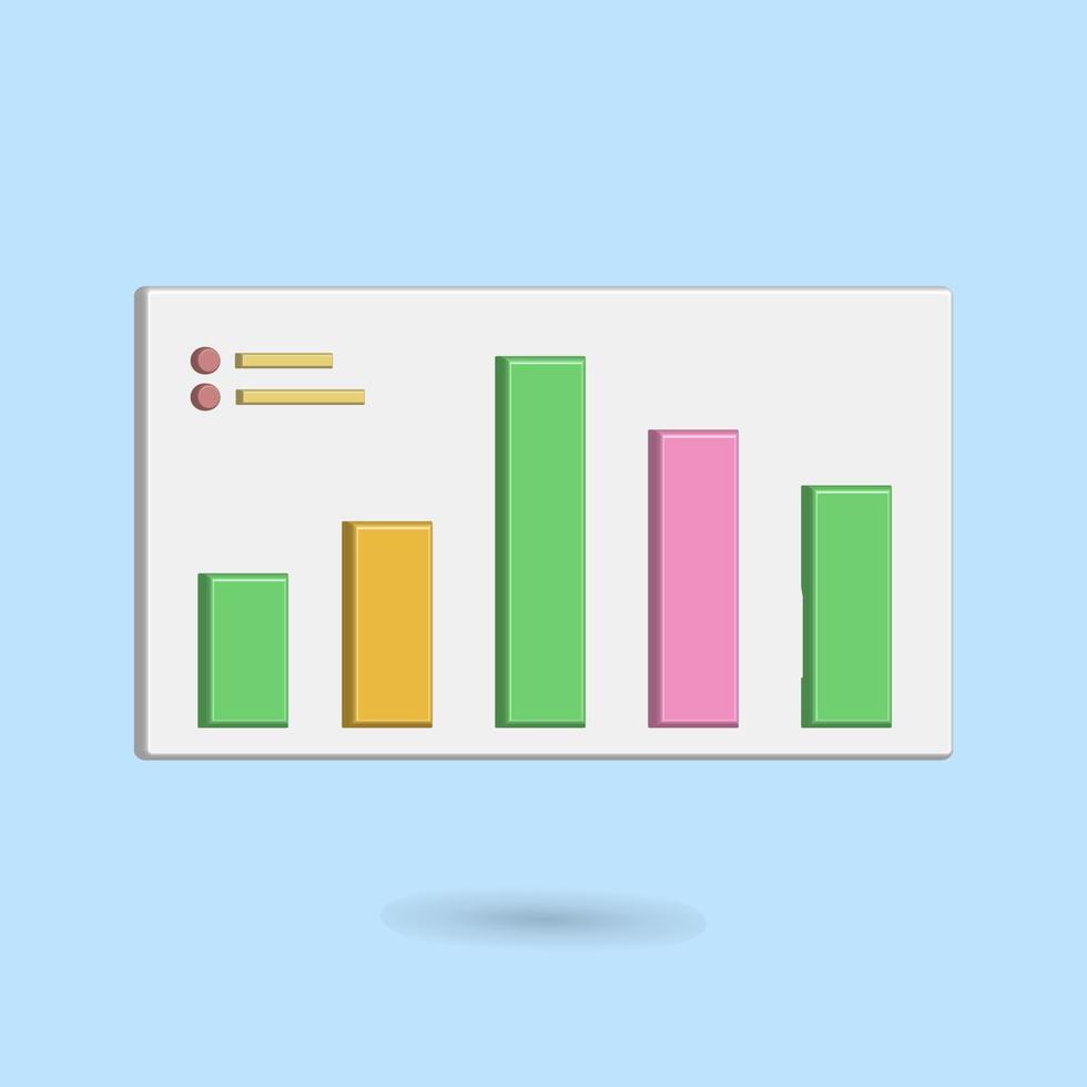 Bar chart diagram vector