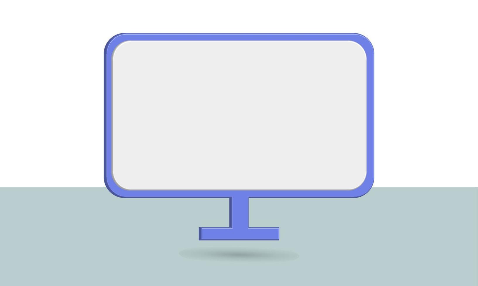 maqueta de pantalla en blanco vector