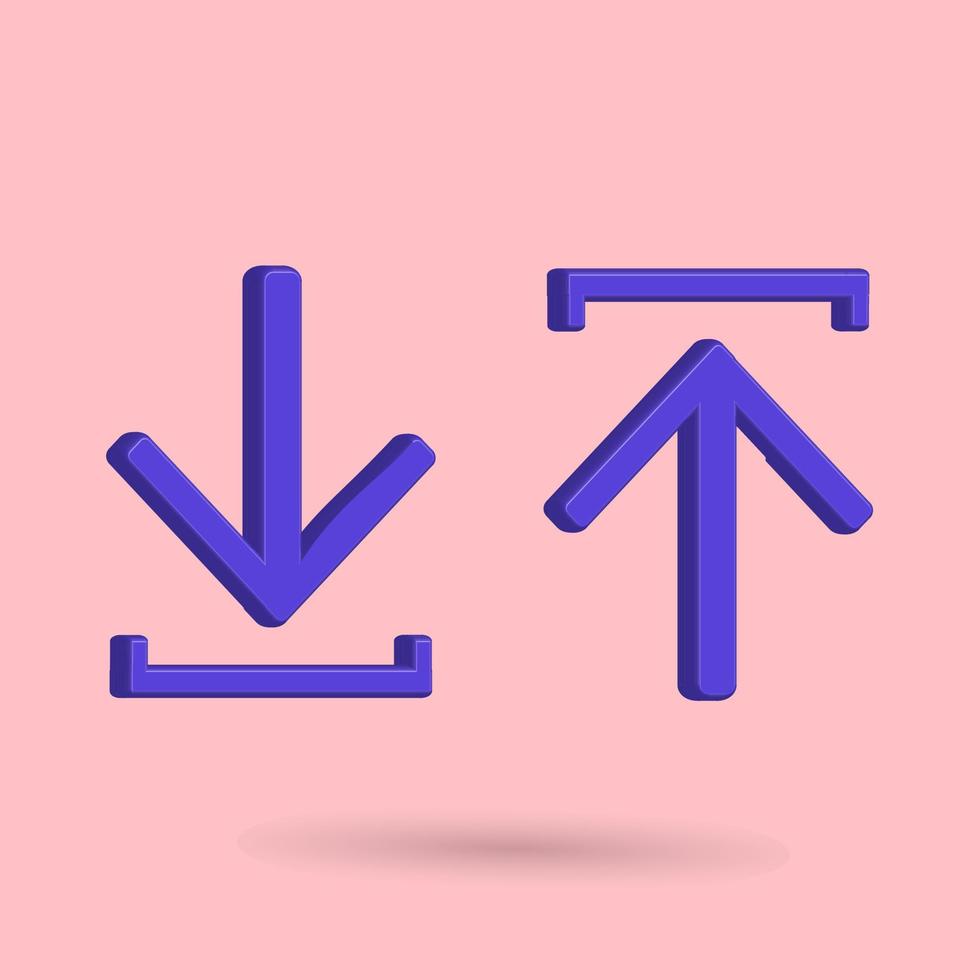 Upload download arrow vector