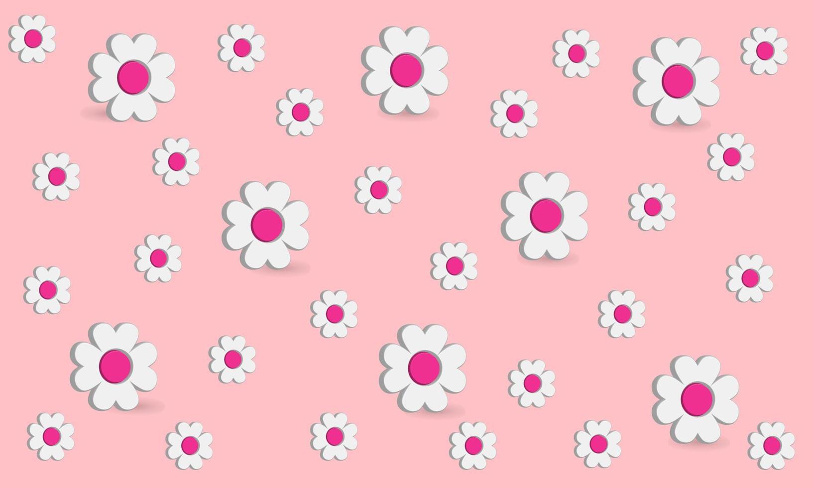 White flower pattern vector