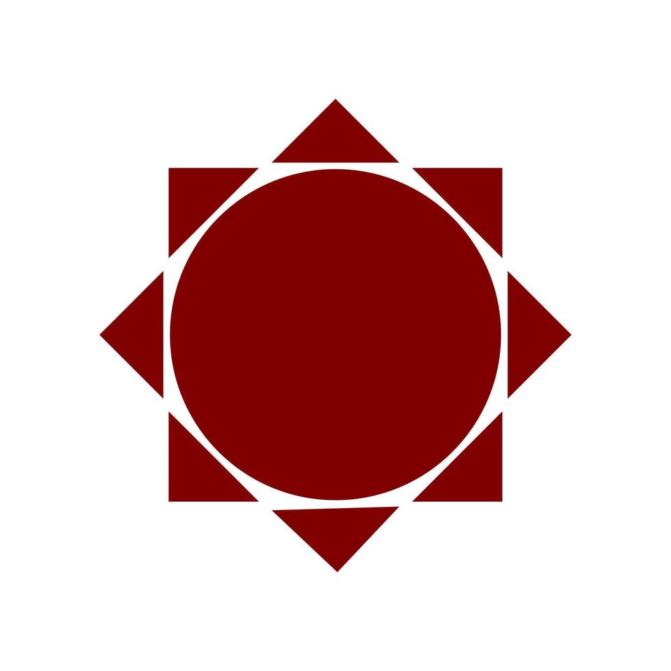 icon vector of the sun over heat