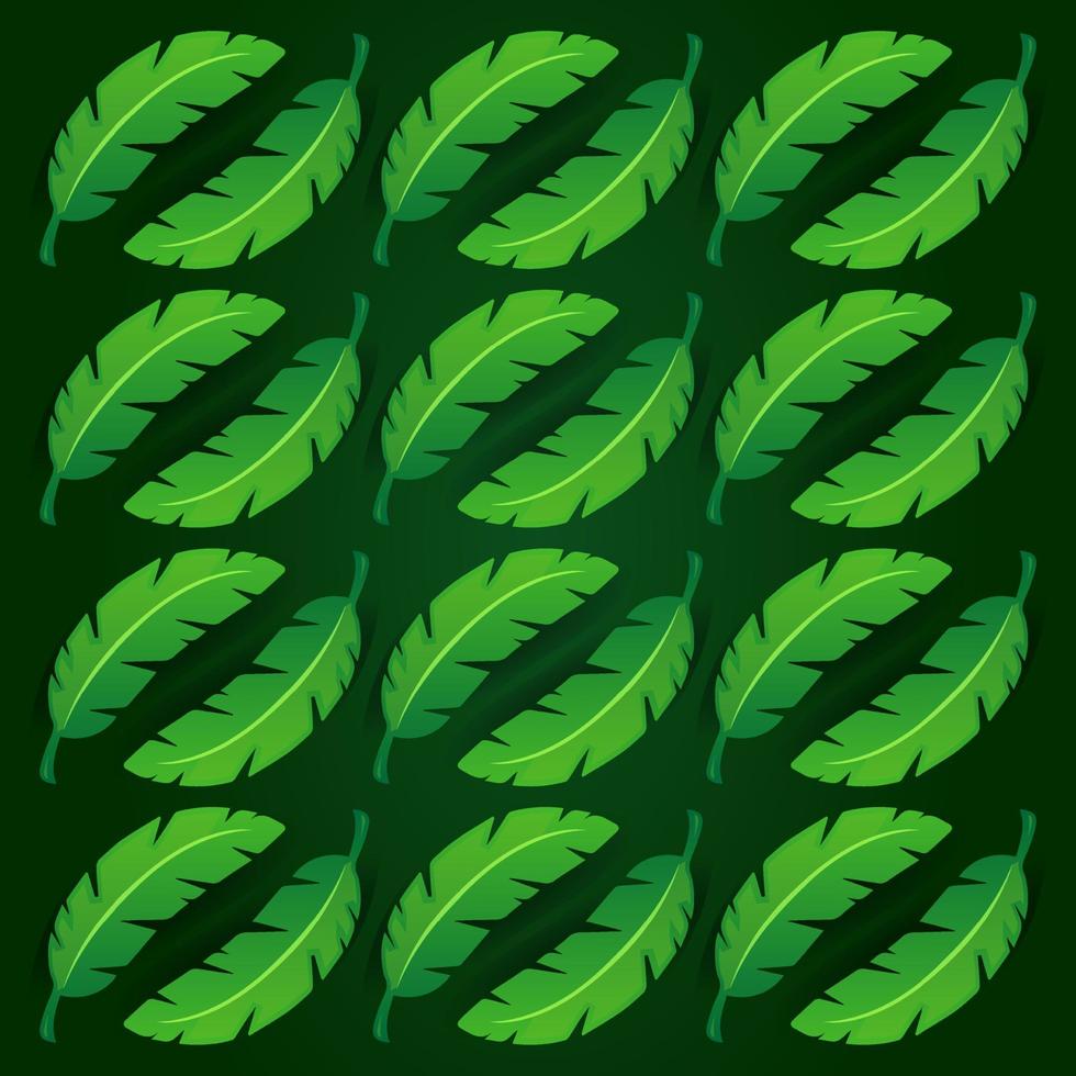 Banana leaf pattern design vector. Abstract leaf texture pattern design template vector