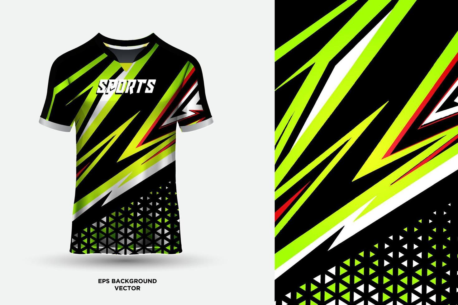 diseño moderno de camiseta de camiseta adecuado para deportes, carreras, fútbol, juegos y vectores de deportes electrónicos