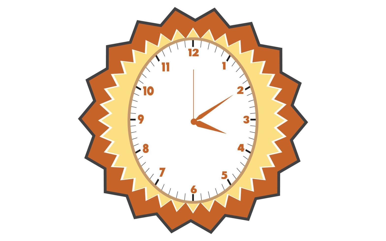 Alarm clock red time morning isolated on background vector