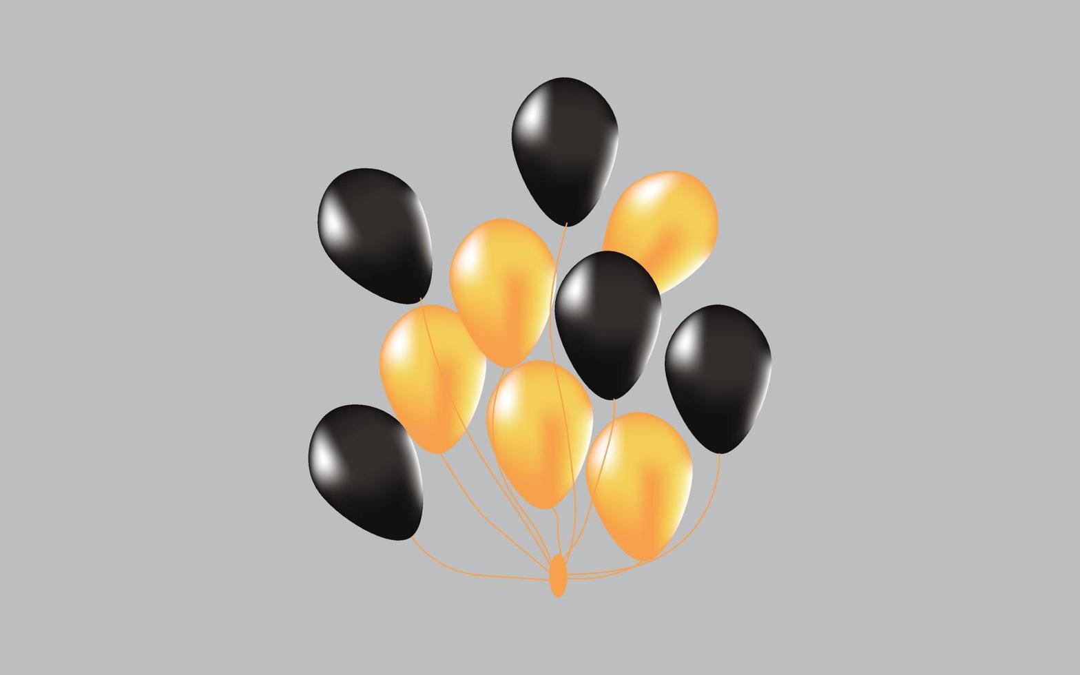 Balloon set isolated on transparent background vector