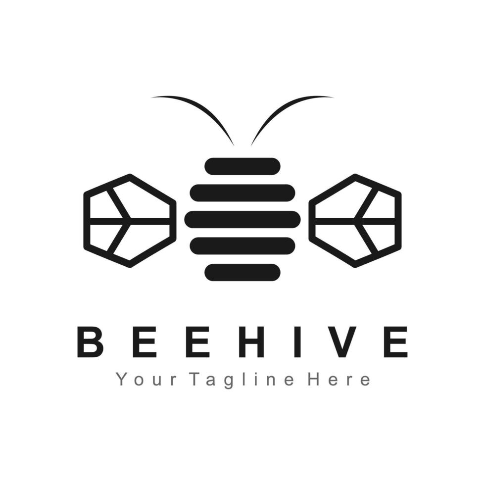 bee hive honney logo vector