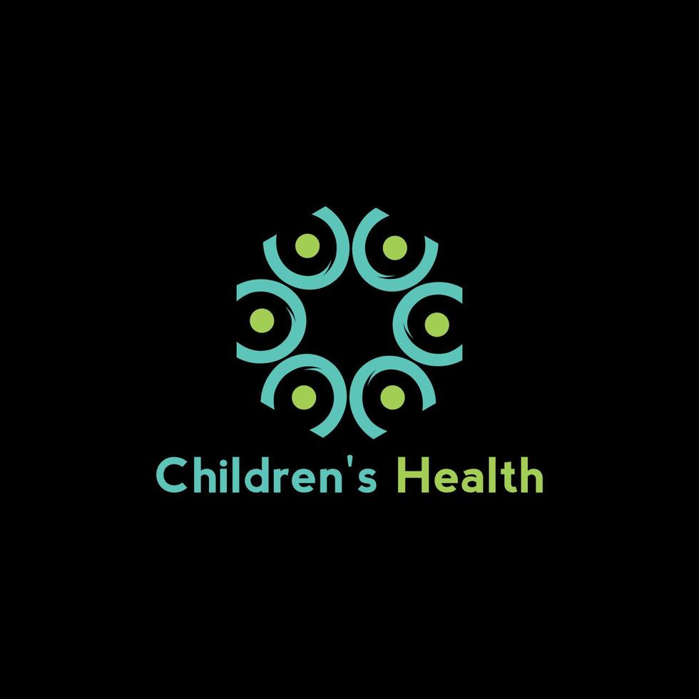 childrens health logo design health care logo vector