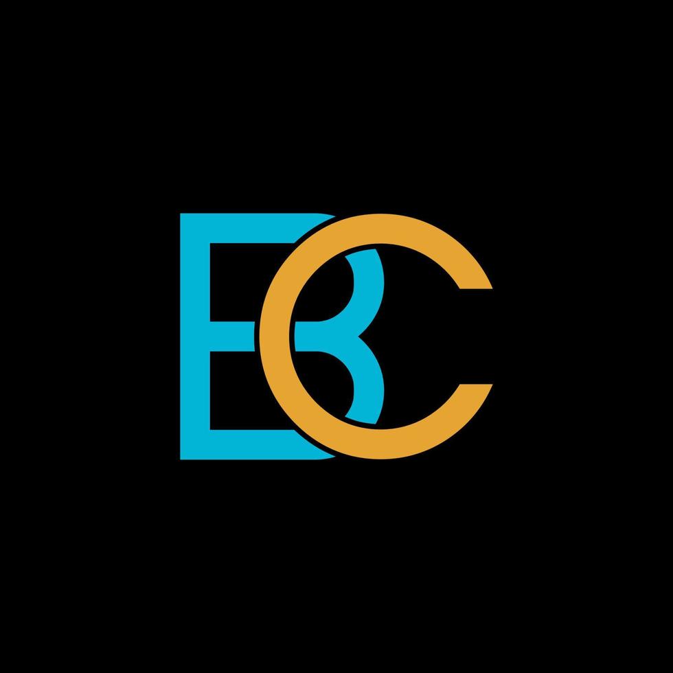 bc logo design letter bc or cb logo vector