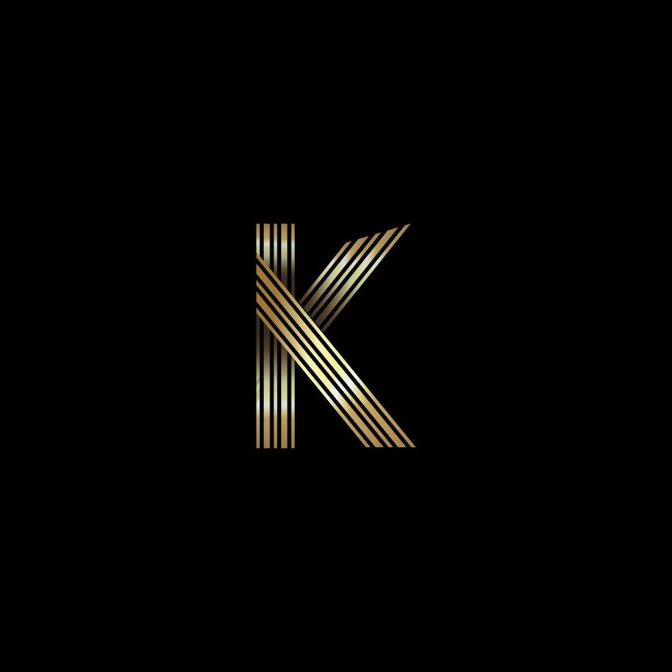 gold k logo design logo brand K logo vector