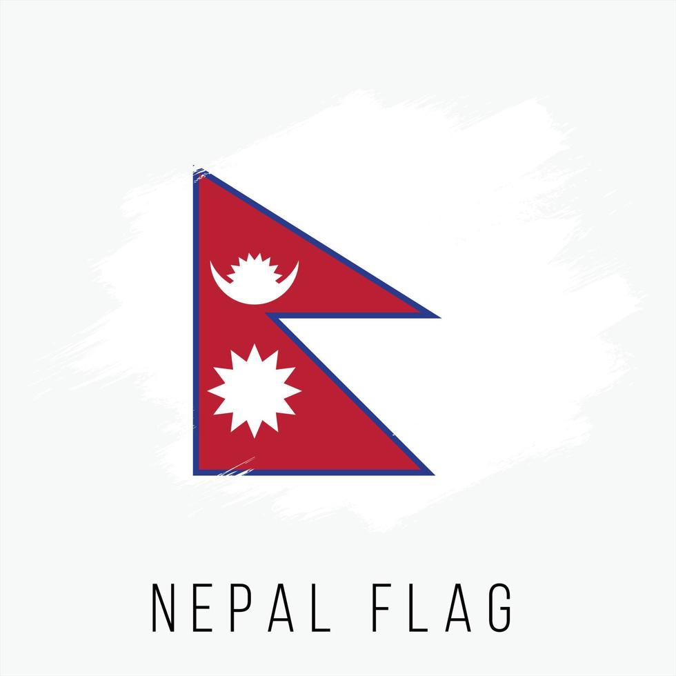 Grunge Nepal Vector Flag