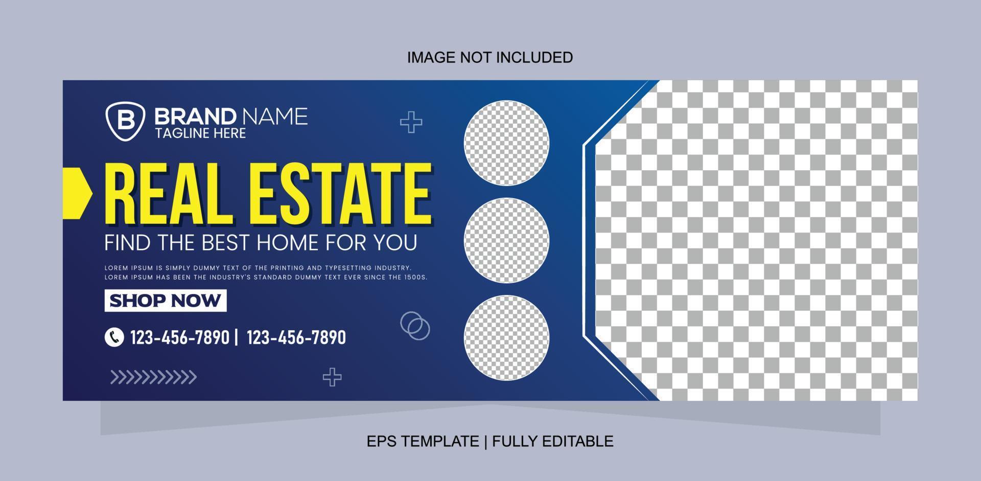 Real Estate Banner Design Template vector