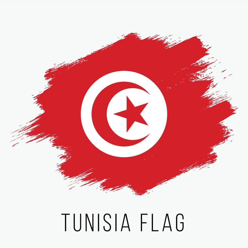 Grunge Tunisia Vector Flag