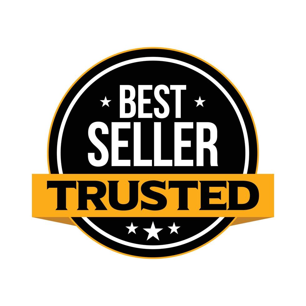 Best Seller Trusted Tag Design Template vector