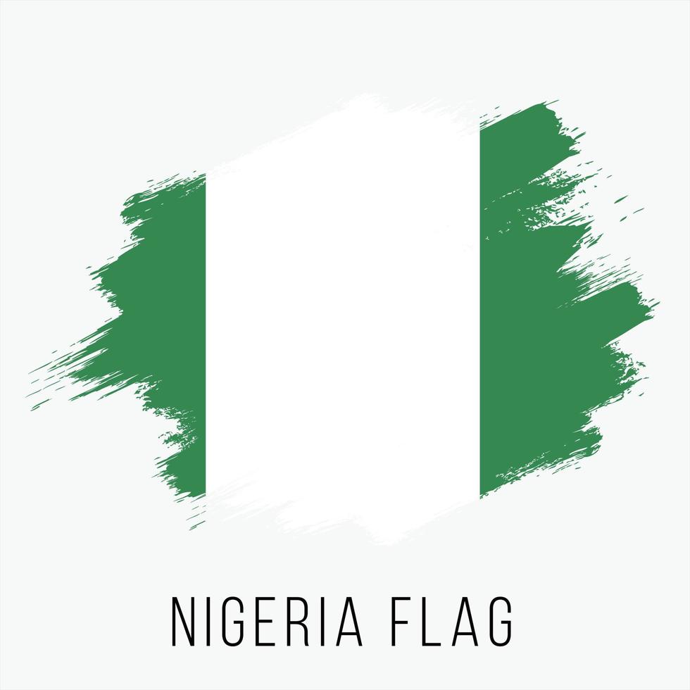 Grunge Nigeria Vector Flag