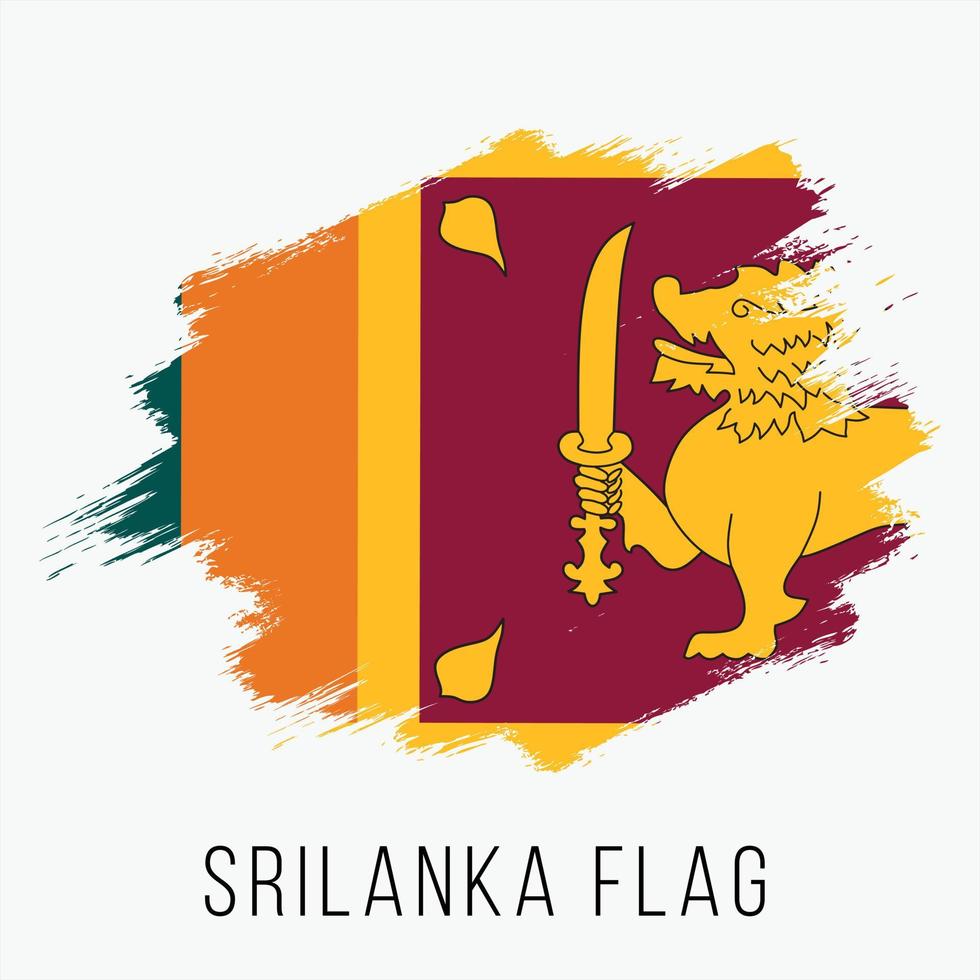 Grunge Srilanka Vector Flag