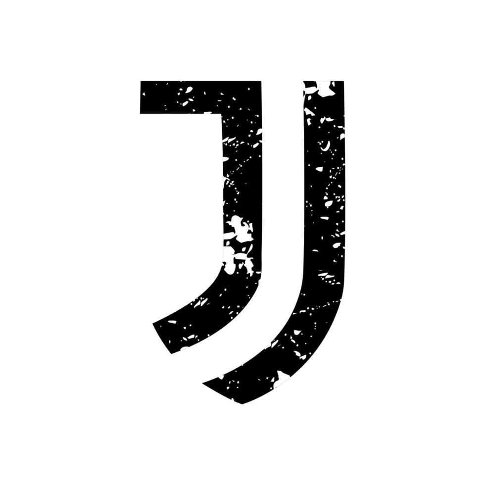 nuevo logotipo de la juventus con motivo grunge vector