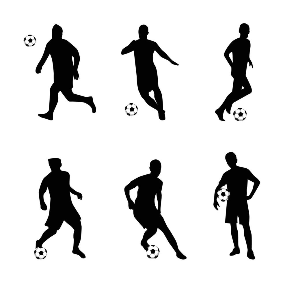 A set of vector set of football, soccer players 11396241 Vector Art at ...