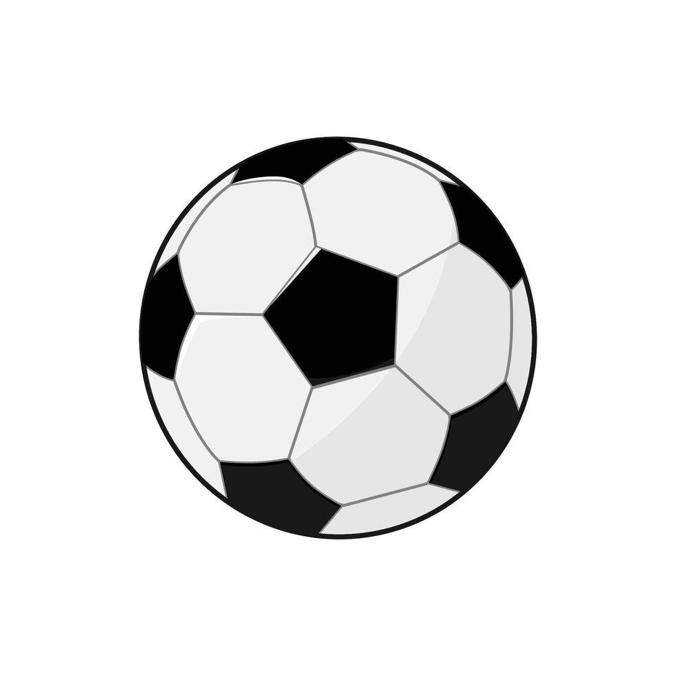 Soccer ball or association football flat vector icon for sports apps and websites