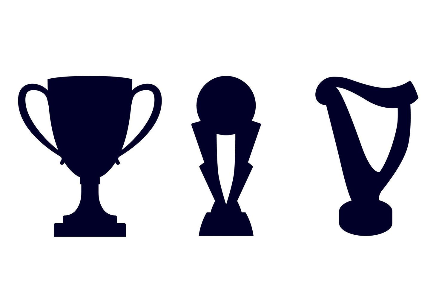 vector de colección de iconos de copa de trofeo