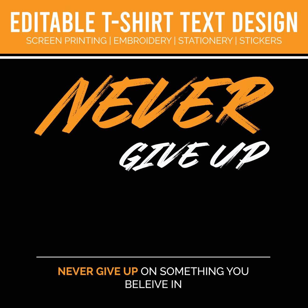 tipografía geométrica citas inspiradoras plantillas negras diseño de camisetas y diseños de serigrafía vector