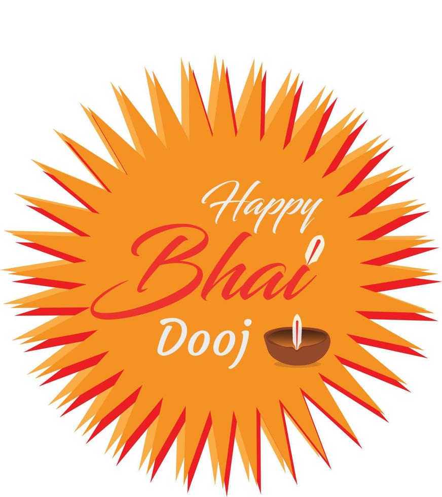 Happy bhai dooj festival design vector