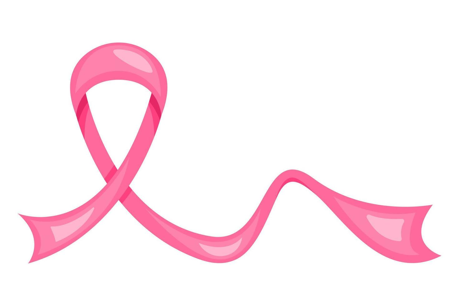 diseño del mes de concientización sobre el cáncer de mama, cinta rosa. ilustración vectorial vector