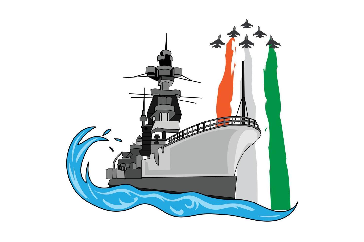 Navy Day, 4-December vector illustration