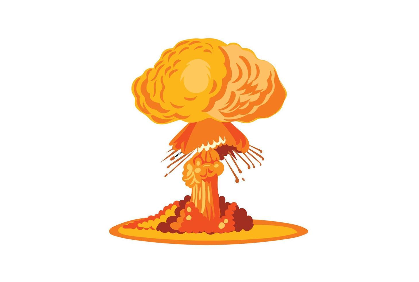 explosión nuclear, ilustración del día de hiroshima vector