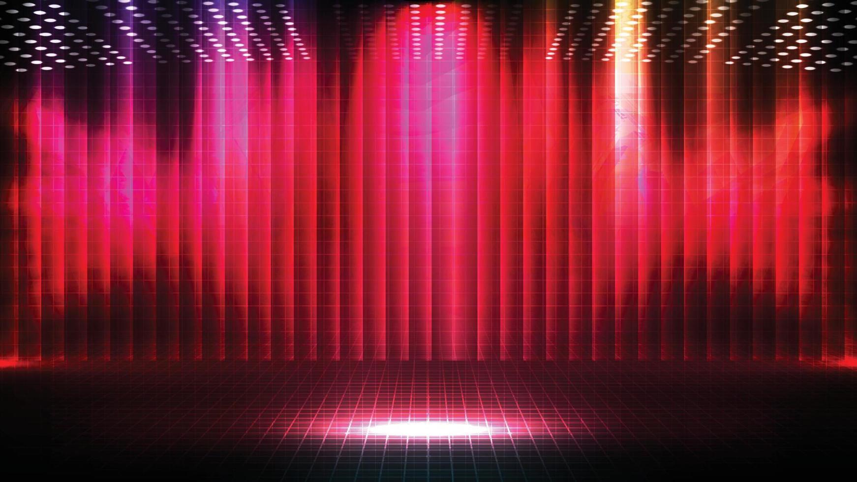 abstract futuristic background of empty stage arena stadium spotlgiht stage background vector