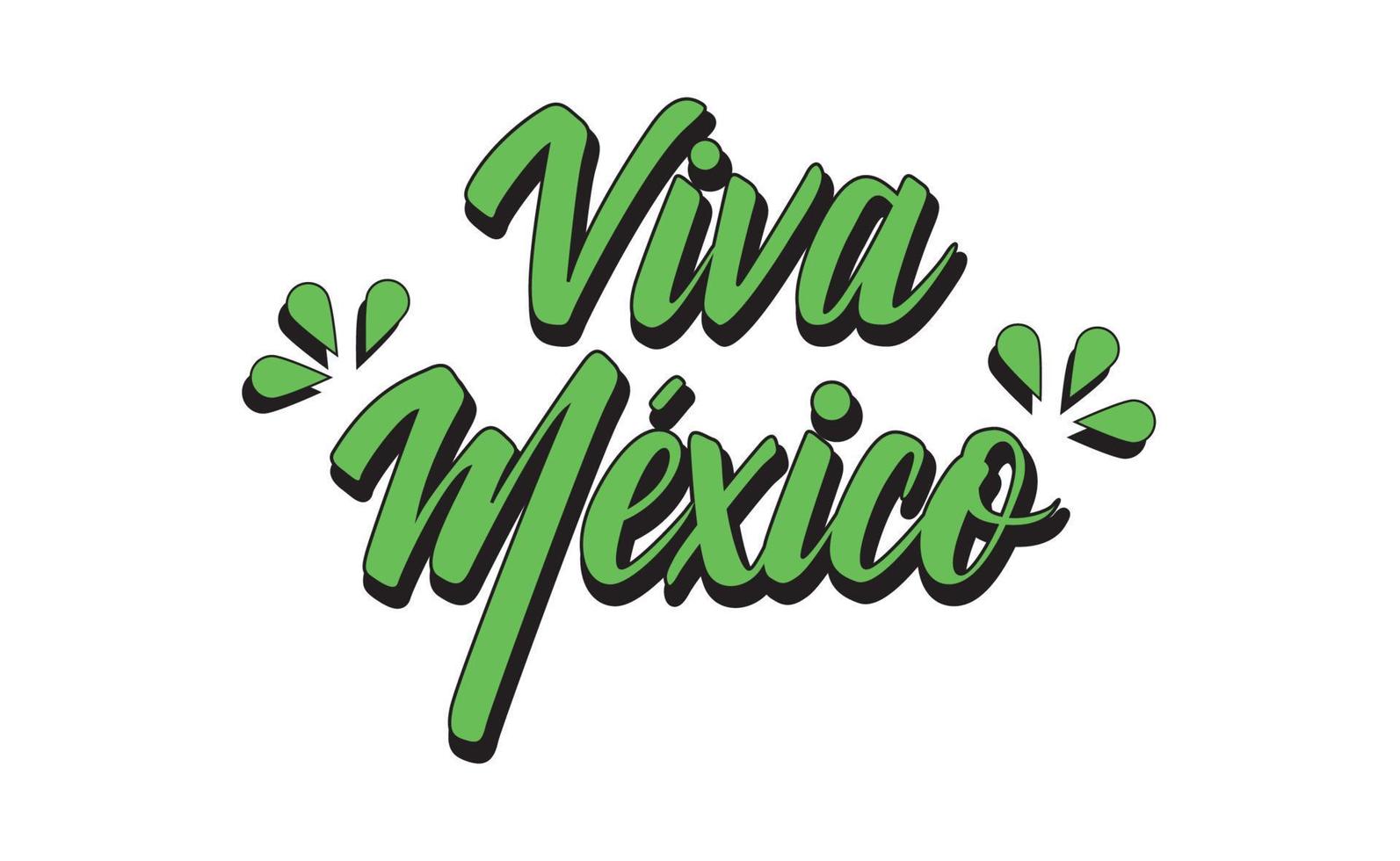 viva mexico, frase tradicional mexicana fiesta. ilustración vectorial de letras. vector