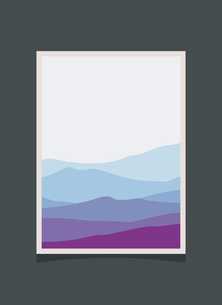 Abstract mountain painting, Abstract background, Premium Vector