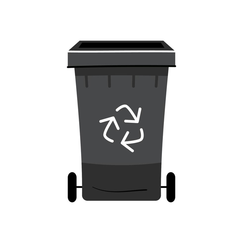 Container or recycle bins for paper, plastic, glass and general trash