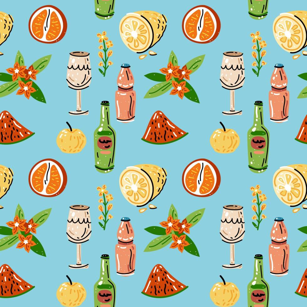 Bright seamless pattern for kitchen design, for the menu of restaurants vector