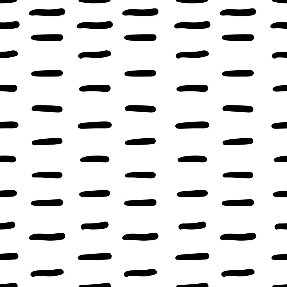 Simple hand drawn geometric pattern. Abstract lines, stripes in black and white. vector