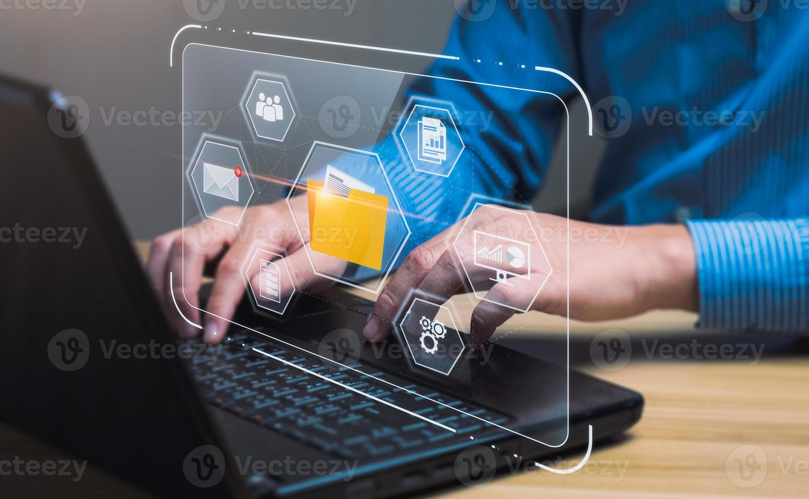 Document Management System DMS Online document file data software for efficient archiving and company data. IT installs software to find and manage data files on notebook computers. photo