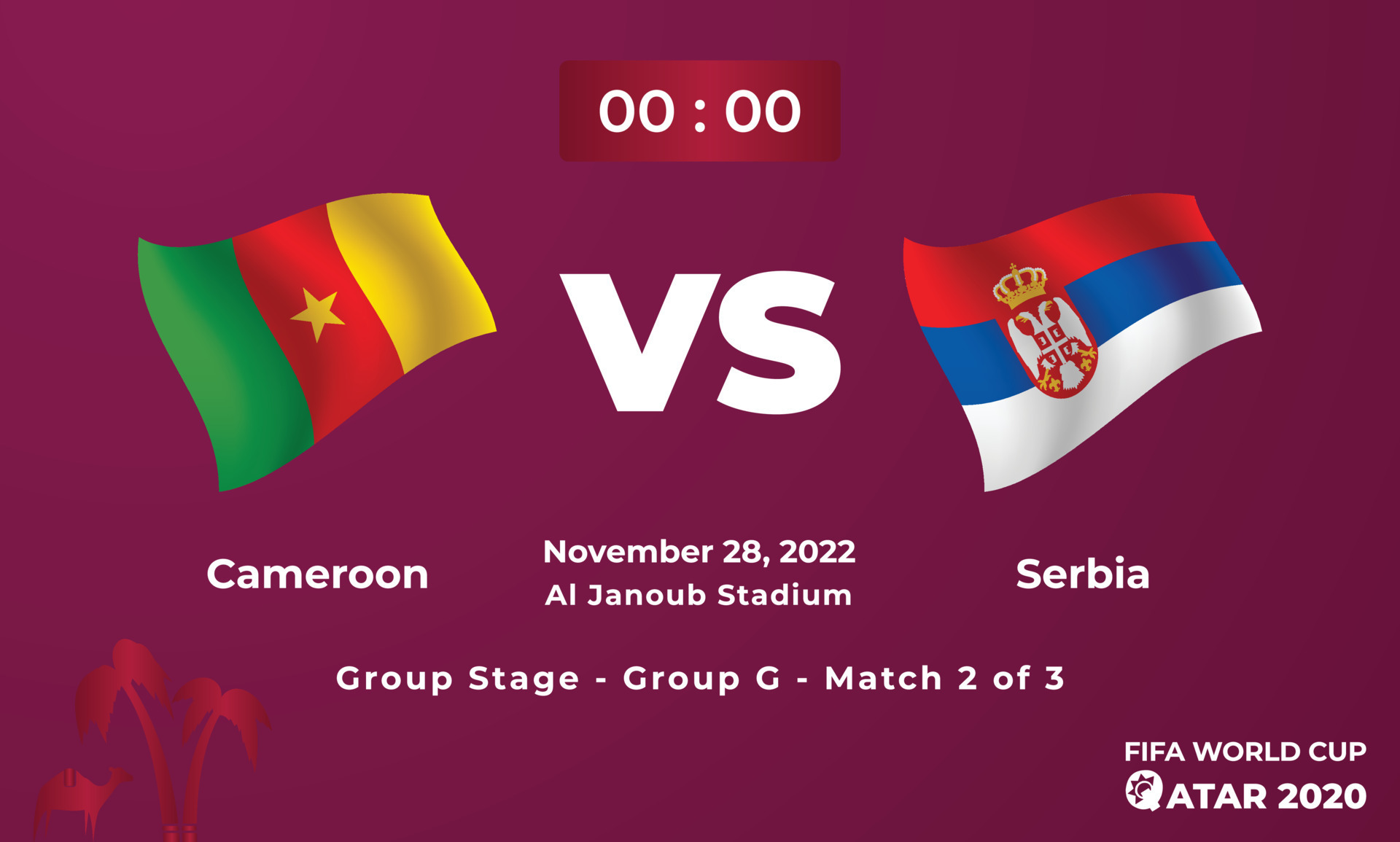 Cameroon vs. Serbia, 2022 FIFA World Cup Group G