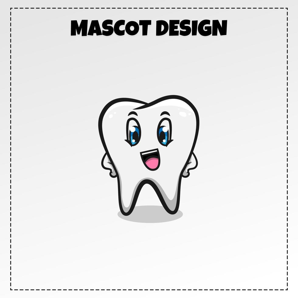 diseño de ilustración de mascota de vector de logotipo de dentista