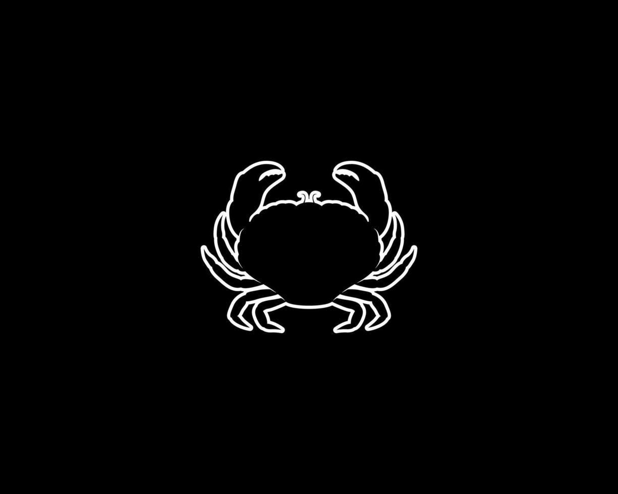 crab outline vector silhouette