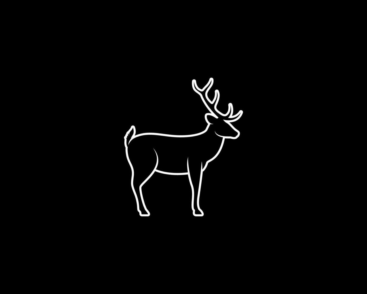 deer outline vector silhouette