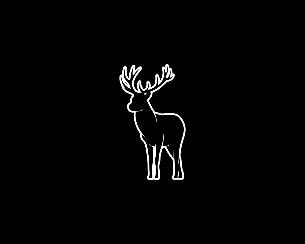 deer outline vector silhouette