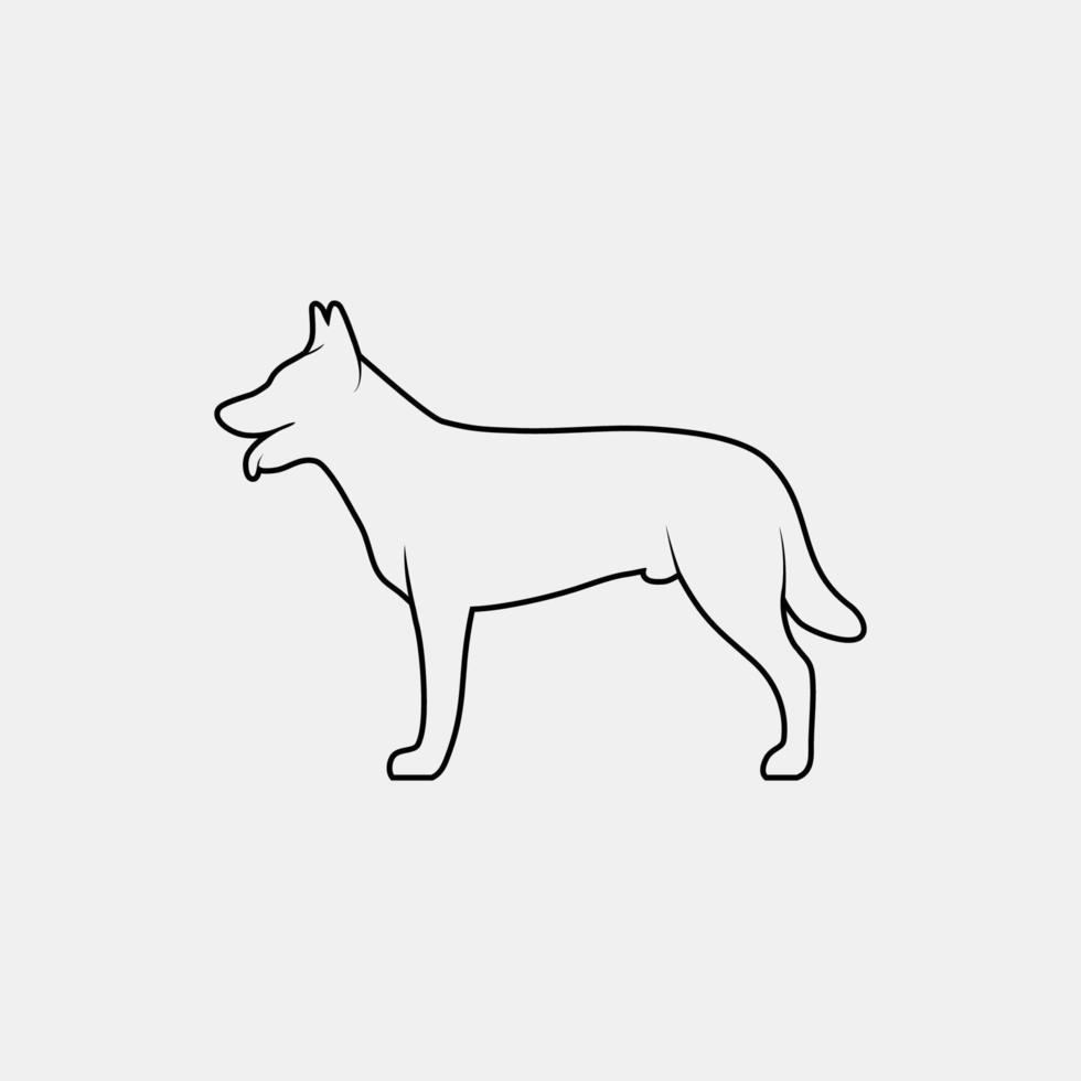 dog outline vector silhouette