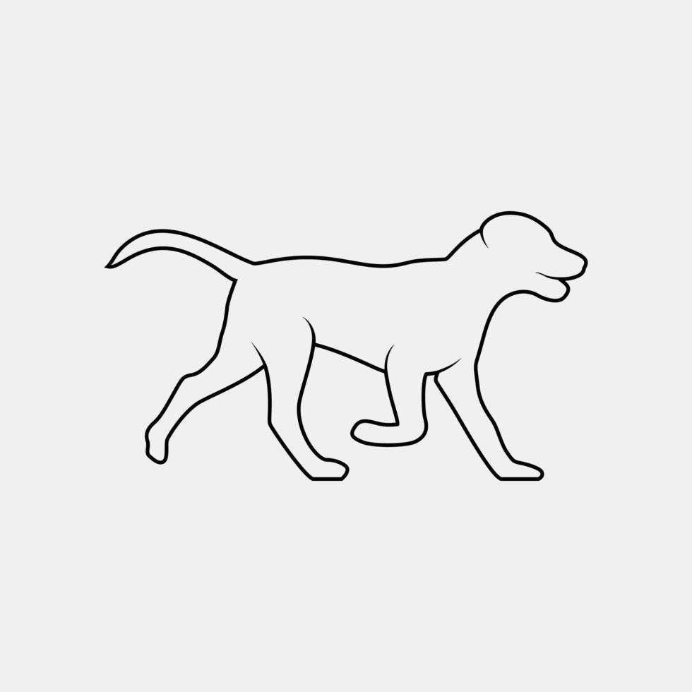 dog outline vector silhouette