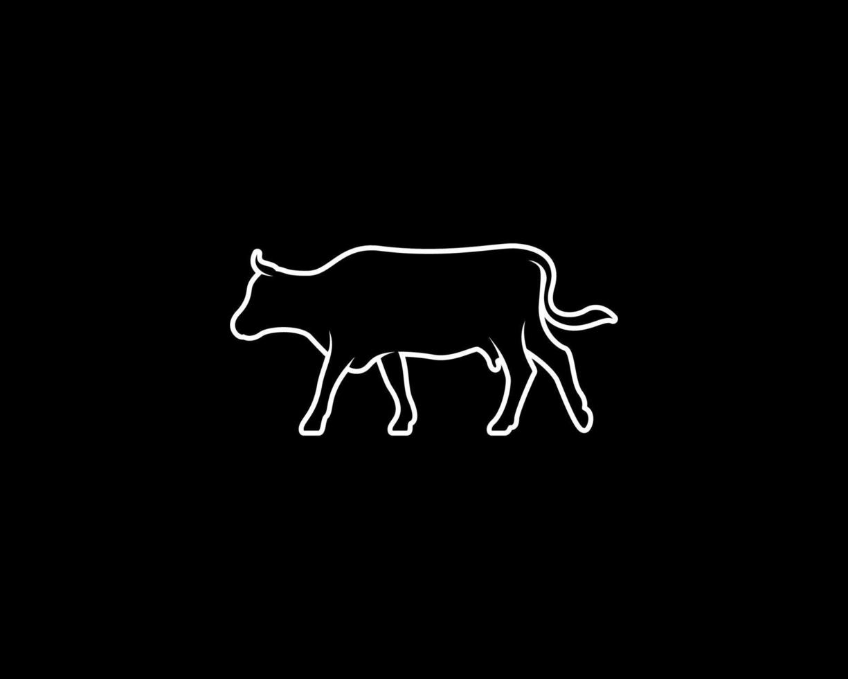 cow outline vector silhouette