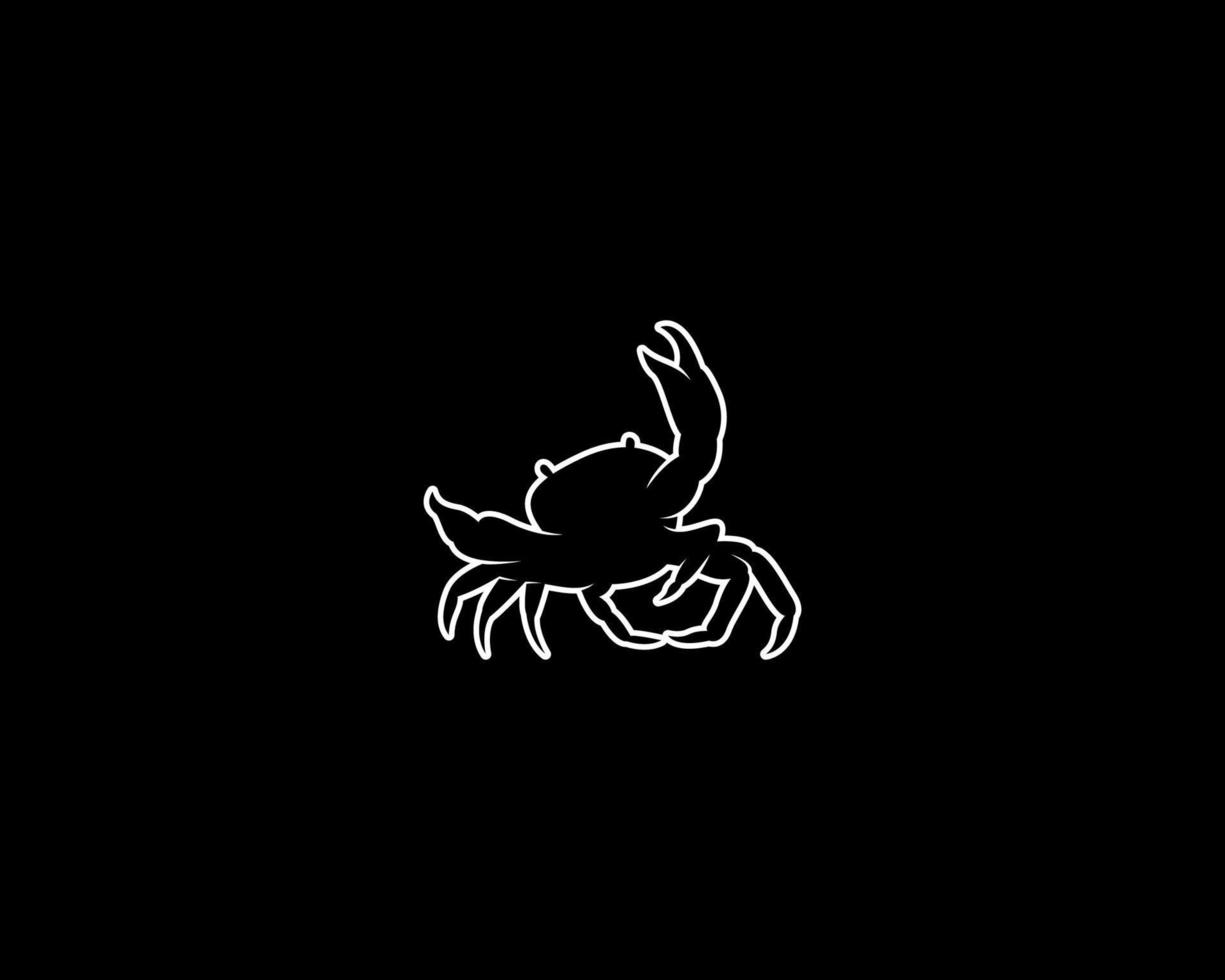 crab outline vector silhouette